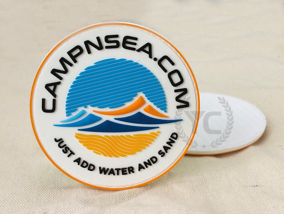 Designer personalizzato Silicone 3D PVC Flag di lusso Patch in gomma Logo militare Velcroc Patch
