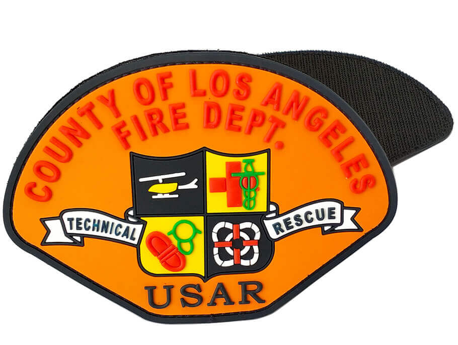 Promozione a buon mercato uniforme da pompiere personalizzata EMS Fire Rescue Pvc Bubbe Patch